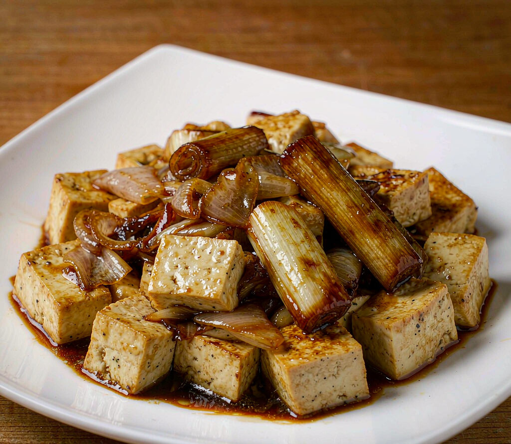 葱烧豆腐