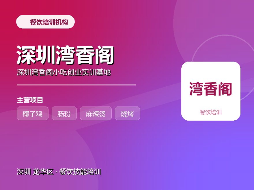 深圳湾香阁小吃创业实训基地