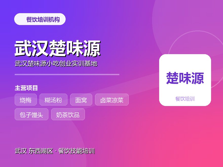 武汉楚味源小吃创业实训基地